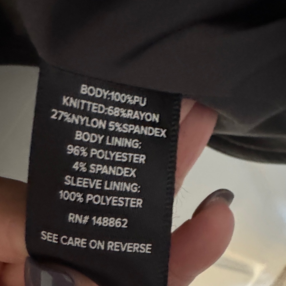Torrid Black/Grey Leather Jacket - Picture 7 of 8